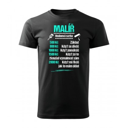 Tričko Malíř - sazba